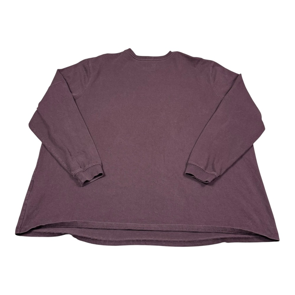 Carhartt 1032434 Maroon Cotton Long Sleeve Pocket Shirt Women's 3X FLAW - Picture 4 of 9